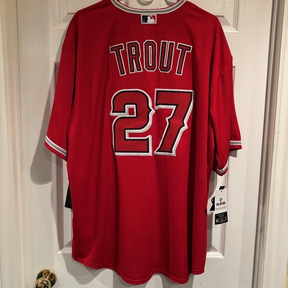 Mike Trout #27 Los Angeles Angels Nike Red Alternate Limited Player MLB Jersey - Picture 2 of 6